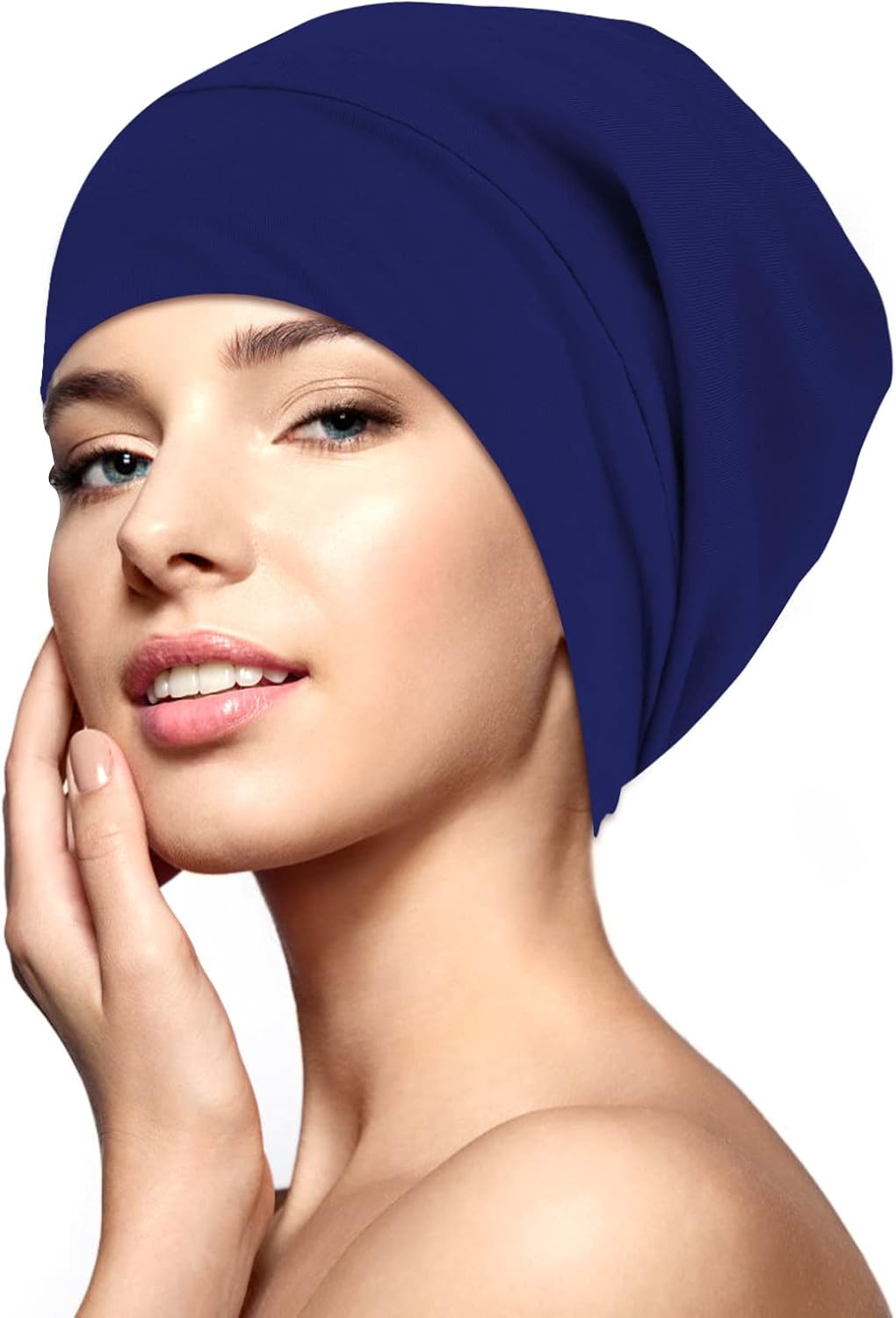 FADACHY Turbanti da donna, cuffia in seta per dormire pre-legata, in morbido cotone elasticizzato e seta, 4 colori, Confezione da 4 fiori, Taglia unica