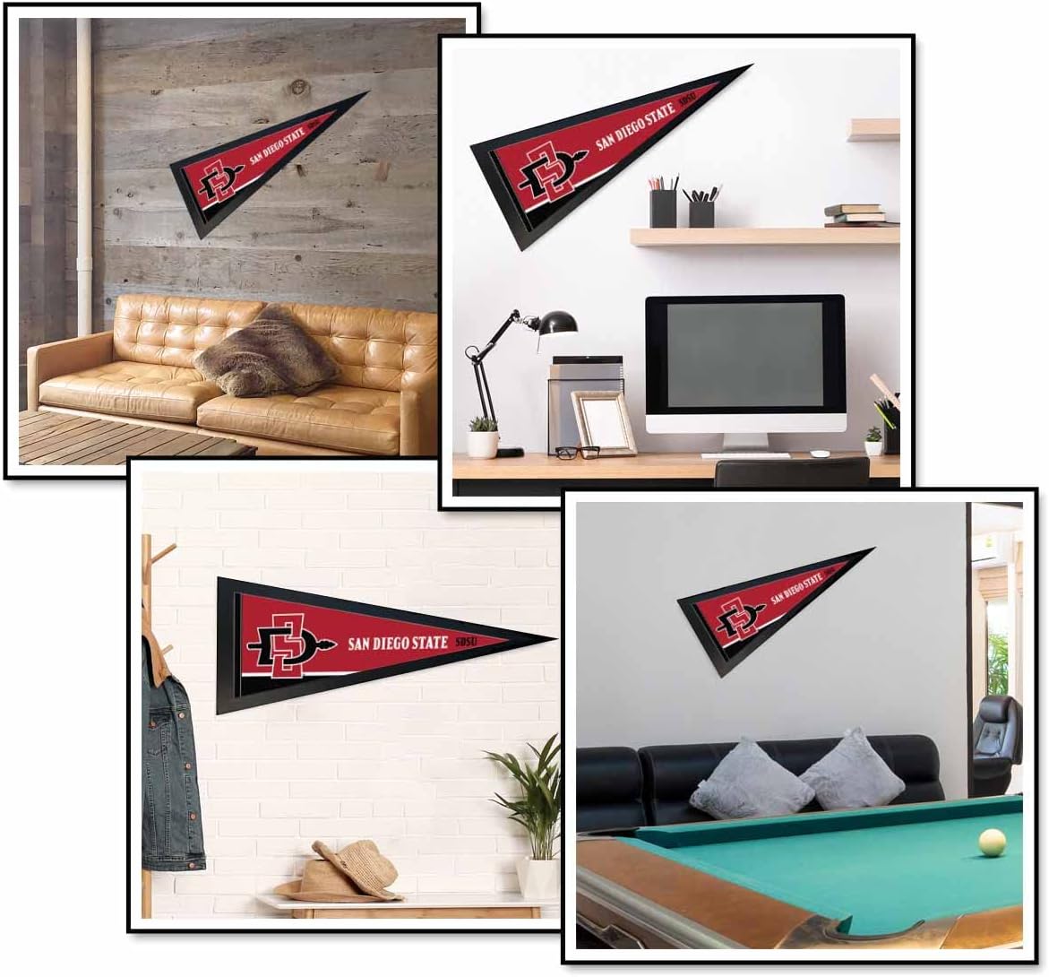 College Flags & Banners Co. San Diego State Aztecs Pennant and Wood Pennant Frame