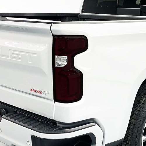 Vista 17 de SlickMod Tinte de humo de vinilo precortado para luz trasera Chevy Silverado 2019-2022 (1. luz trasera, 20% humo oscuro)