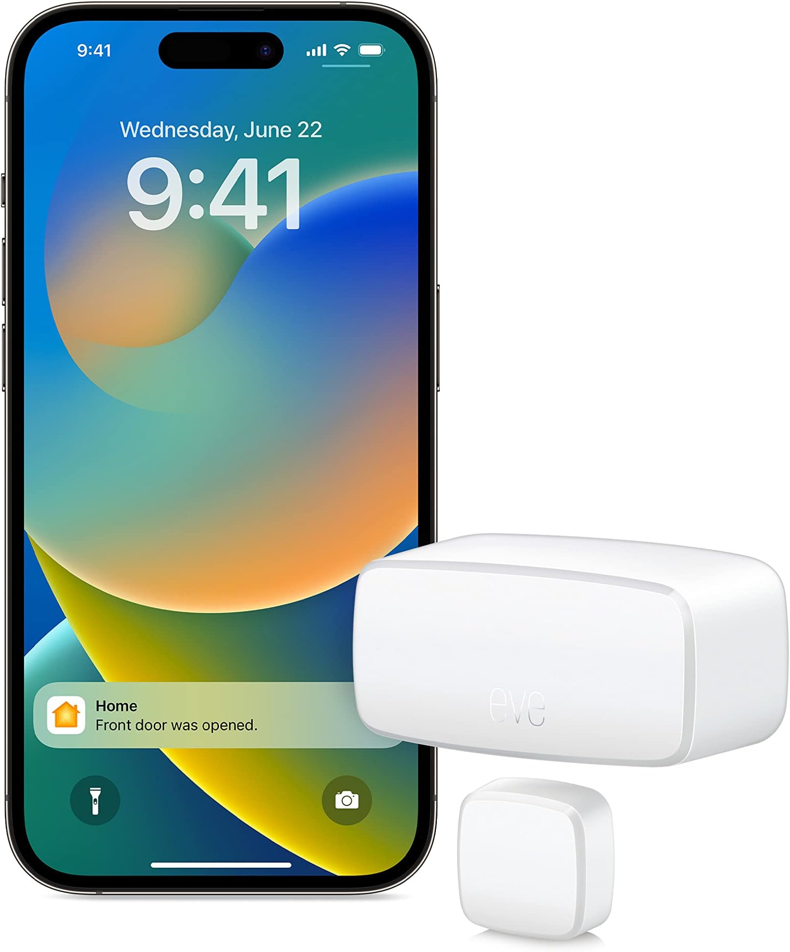 Eve Door & Window (Matter) - Smart Sensor for Doors & Windows, Automatic Control of Accessories, Privacy, Matter/Thread, for Apple Home, Alexa, Google Home, SmartThings, requires Thread Border Router