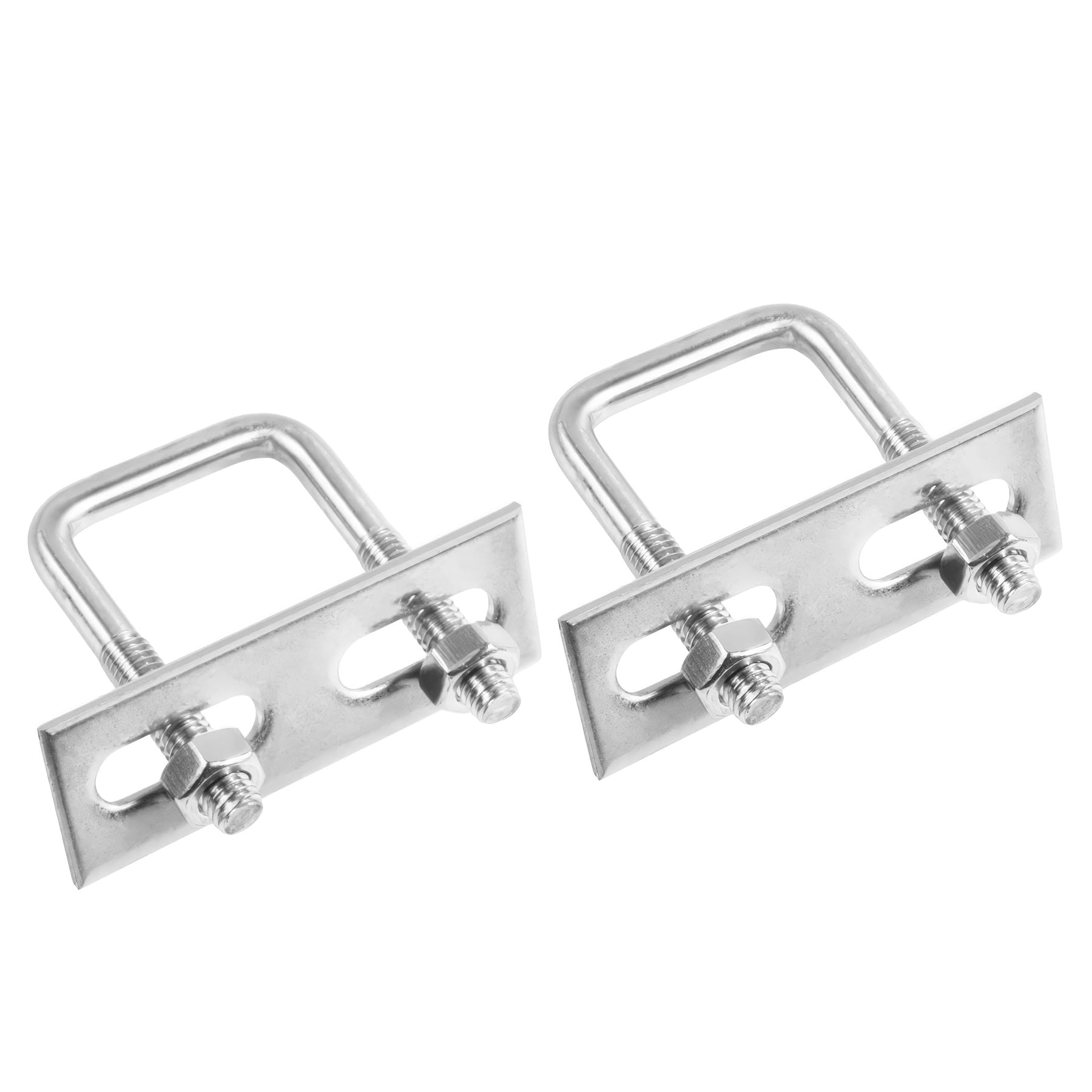 Skweawert Square U-Bolts Tightening 2 Pcs M6x30x55mm Inner Width 304 Stainless Steel Square U-Bolts Stainless Steel U-Bolts with Nuts Frame Plate for