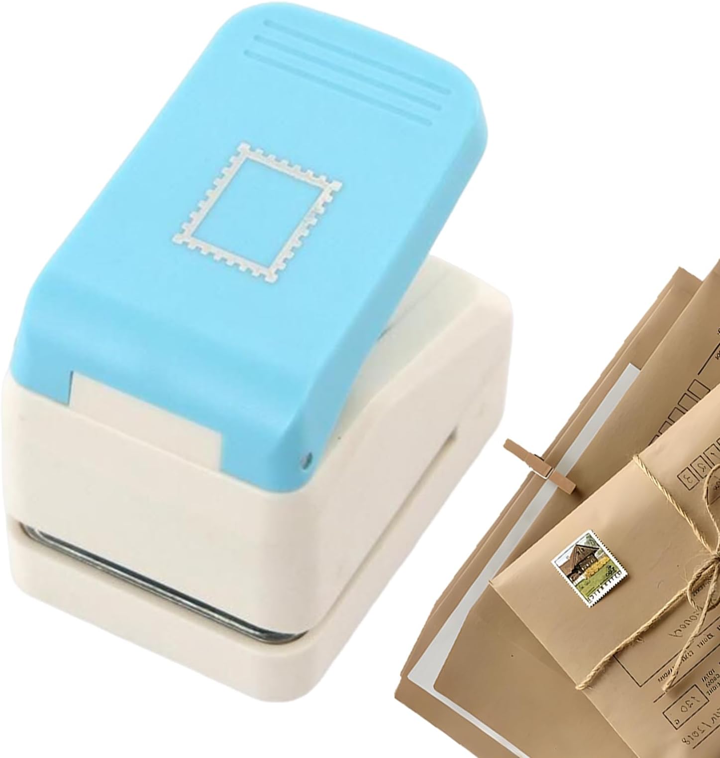Stamp Hole Puncher,Square Postage Hole Puncher Cutter | Crafts Stamp Shape Cutters - for Scrapbook Greeting Cards Business School Classroom Office Planner Envelope