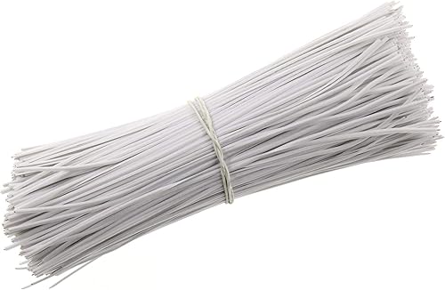 Lazos giratorios de 6 pulgadas, bridas para bolsas con revestimiento de plástico, paquete de 1000 unidades (blanco)