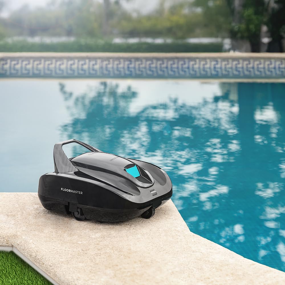 Cecotec Conga Pooldroid 2000 FloorMaster M. powierzchnia 80 m², maks. głębokość 2,5 m, czas pracy 100 min, filtr o wysokiej wydajności 100 μm, 2,5 l, automatyczne czyszczenie podłogi