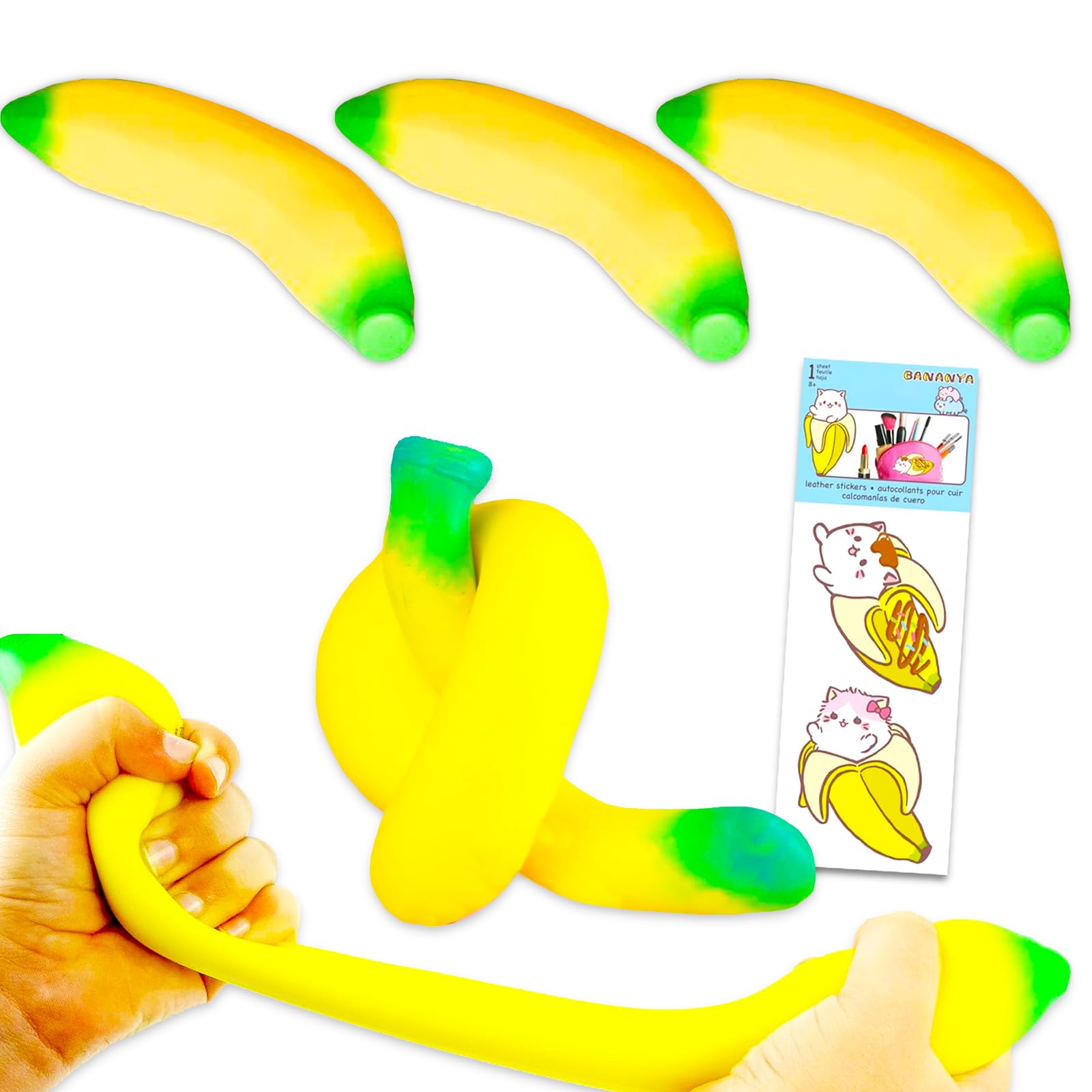 Jouetprive Fidget Banana - Super Dehnbarer Stressball