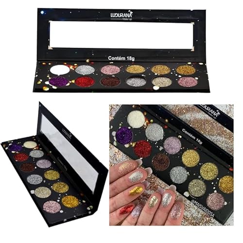 Paleta De Glitter Prensado Ludurana