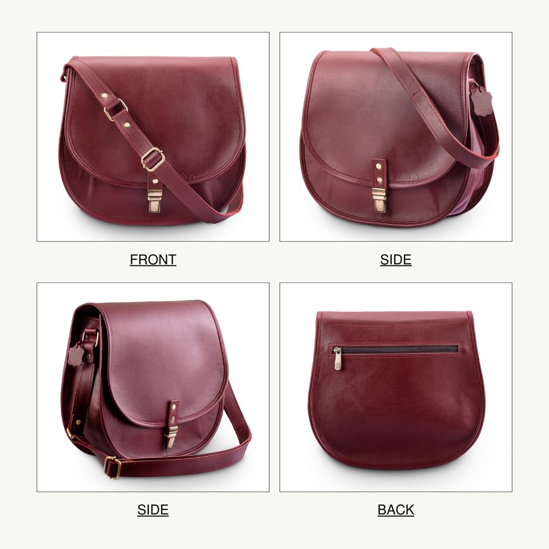 URBAN LEATHER Sac à bandoulière en cuir véritable pour femme - Style bohème hippie - Fait à la main - Vintage - Pour voyage