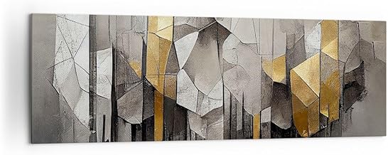 Moderne Impression sur Toile 160x50cm Image Tableau Decoration Murale Abstraction Morceau Art Déco Tableaux Decoratifs Muraux Chambre Panoramique Deco Cadre Décoration Salon Art Wall AB160x50-5644