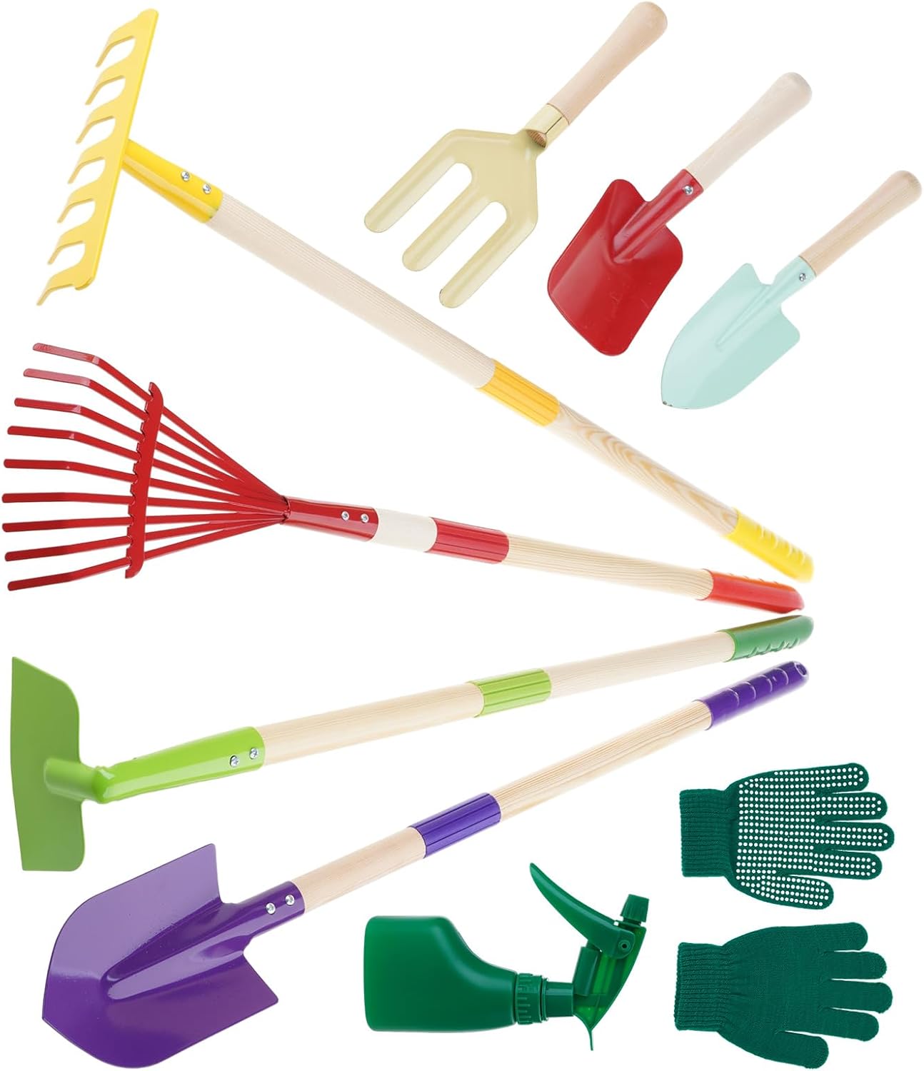 4 Pcs Childrens Gardening Tools with Ergonomic Handles for Safe Nature Exploration ' s Scuffle Set