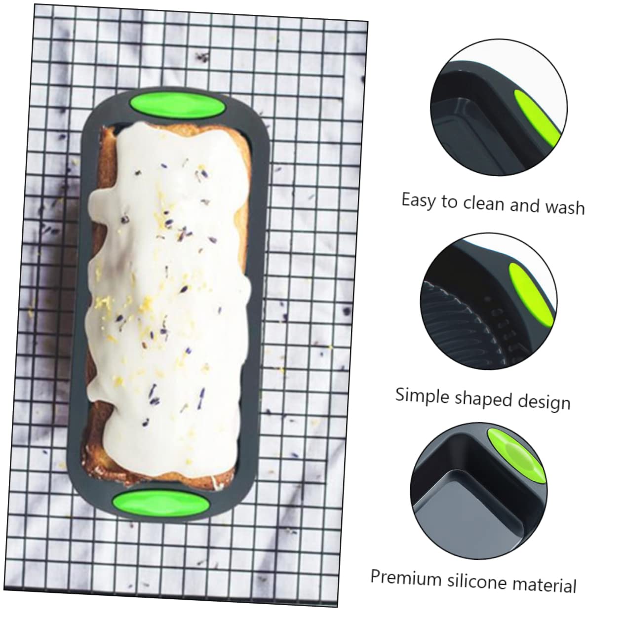 Mikinona Lot de 5 Moules à Gâteau en Silicone Résistants la Chaleur, Faciles à Nettoyer, Pâtisserie Cuisine en Famille ou Entre Amis