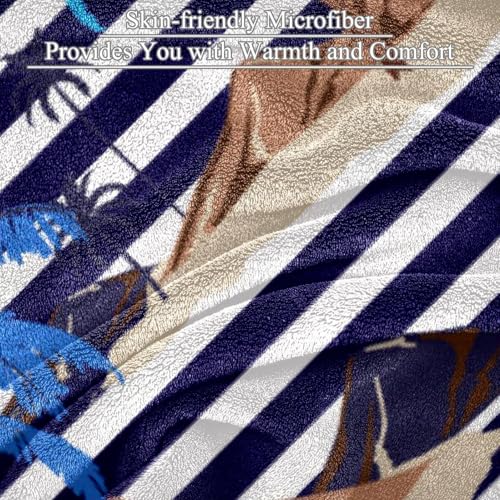Couverture polaire tropicale 150x100 cm en microfibre pour canapé - 3