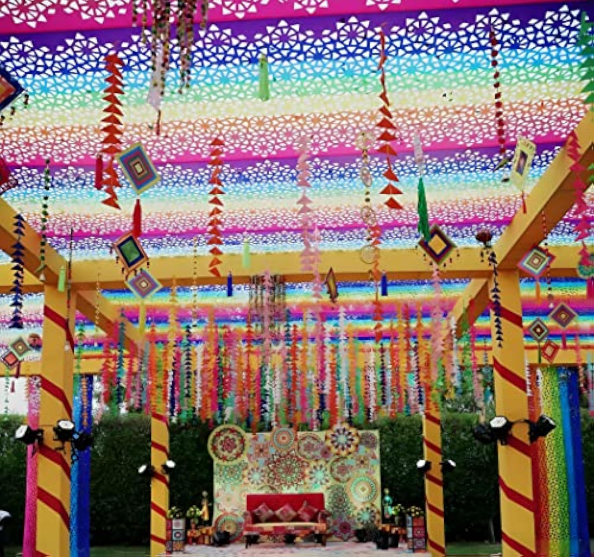 Decorative Triangle Net Cloth Garlands