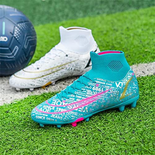 Kaeaeilss Men's Women's Soccer Shoes Boys Gold-Soled Spikes Football Shoes Student Grass Training Shoes Outdoor Football Boots Unisex #TOP5