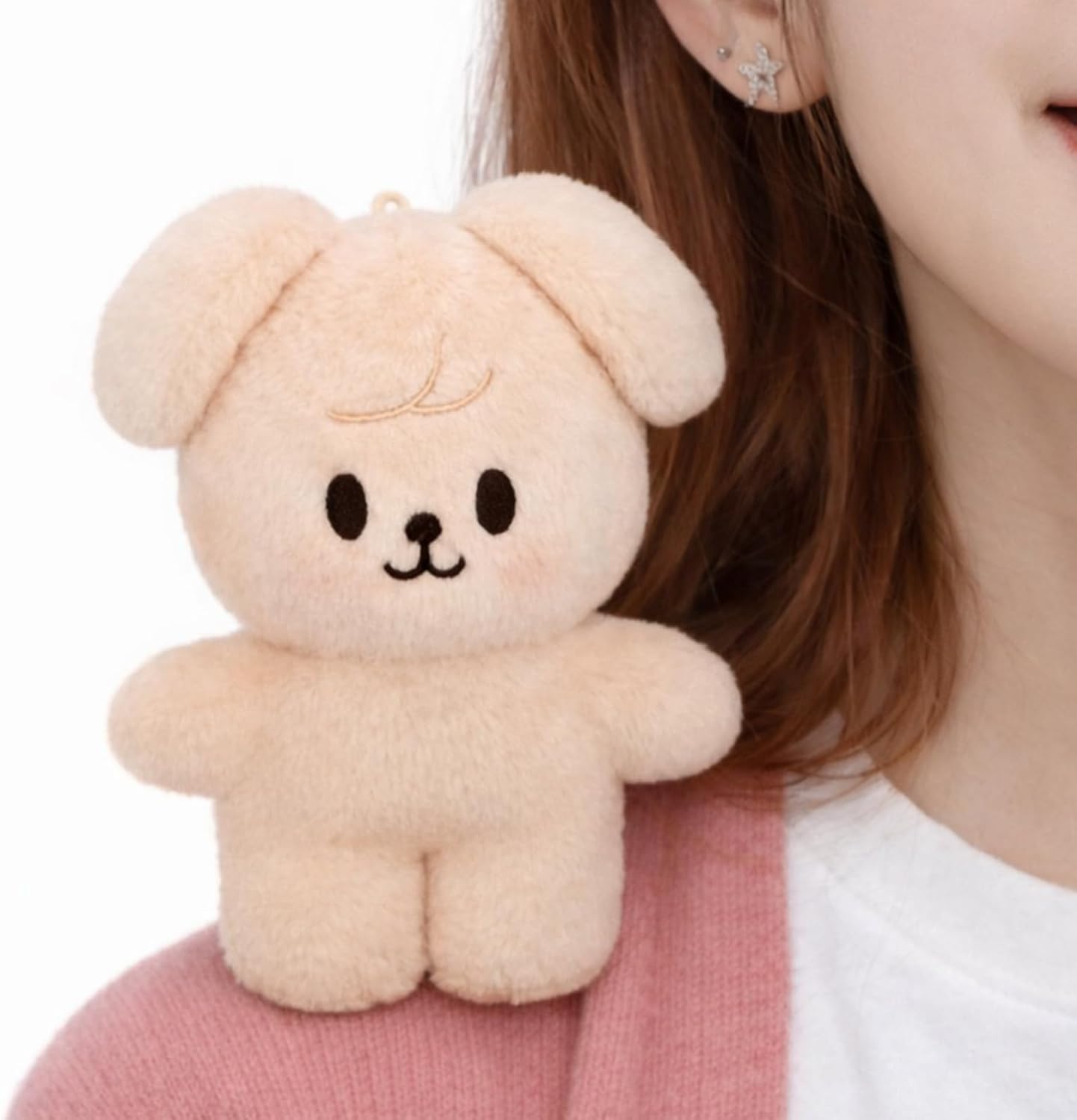 Skzoo Magnetic Plush Doll with Stand Base with Clothes- Cute Animal Collectible Figure for Desk & Backpack (5 inch) - Fun Toy for Concert & Daily Decor - Leebit