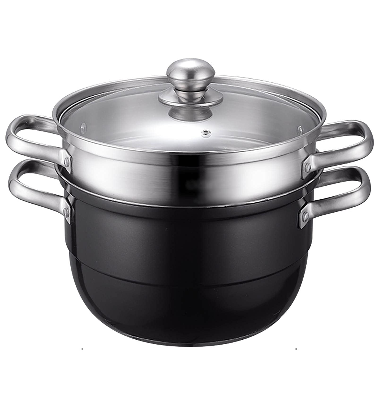 Cuiseur à vapeur 28cm en inox épais pour une cuisson saine et polyvalente au gaz