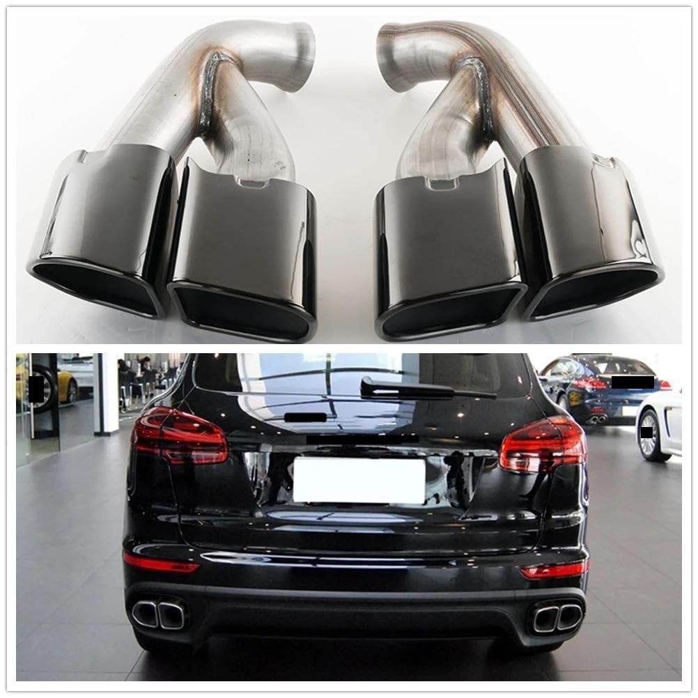 Tylko Dla Porsche Dla Cayenne 3.0T 2015-2017 Tylna Końcówka Wydechu Rura Wydechowa Tłumik Dysza Wylot Powietrza Otwór Wydechowy Rury Wydechowe