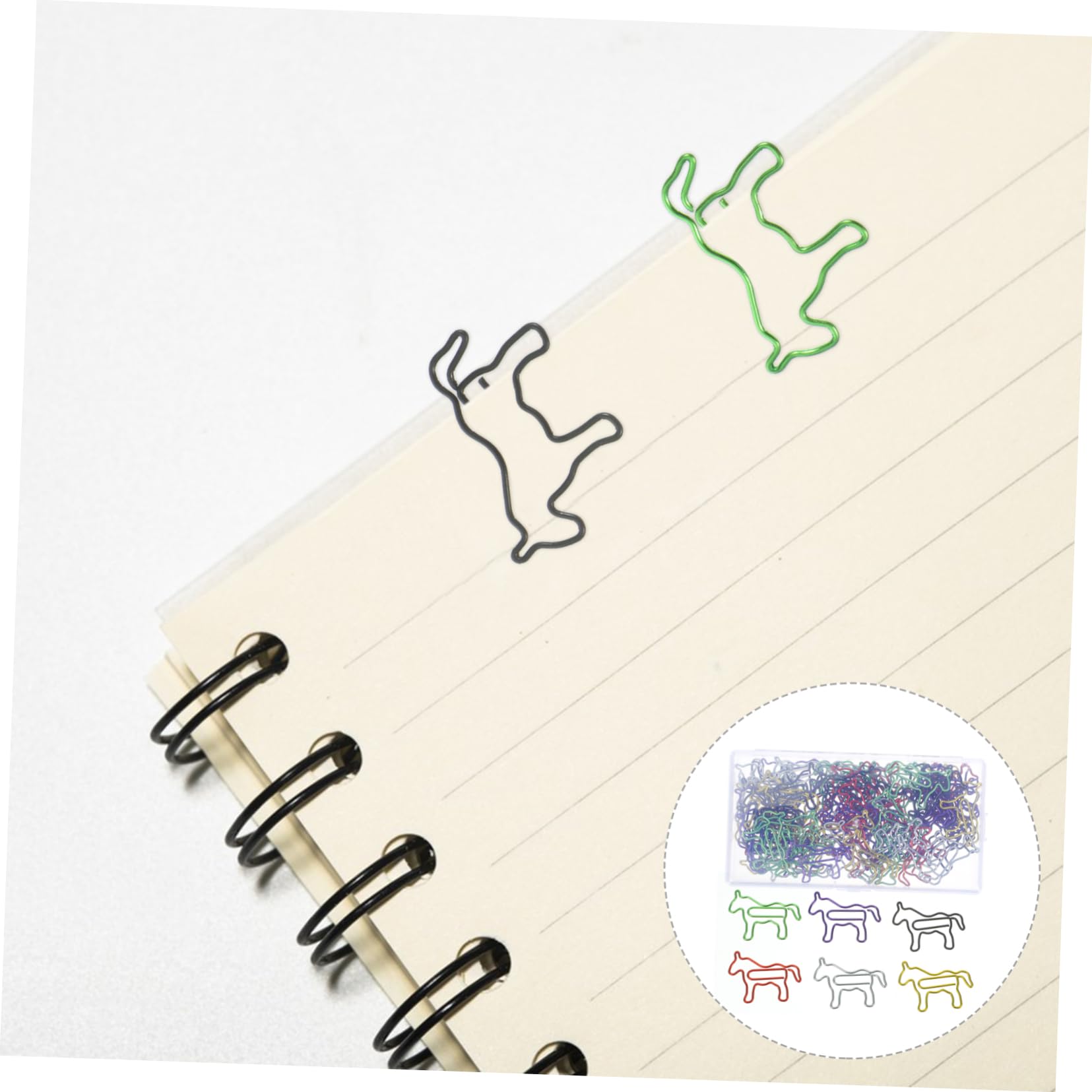 DOITOOL 5 Set Fermacarte Colorati Cavallo Clip Per Ufficio E Casa Decorativi E Pratici Per Documenti E Cancelleria 80 Pezzi * 5