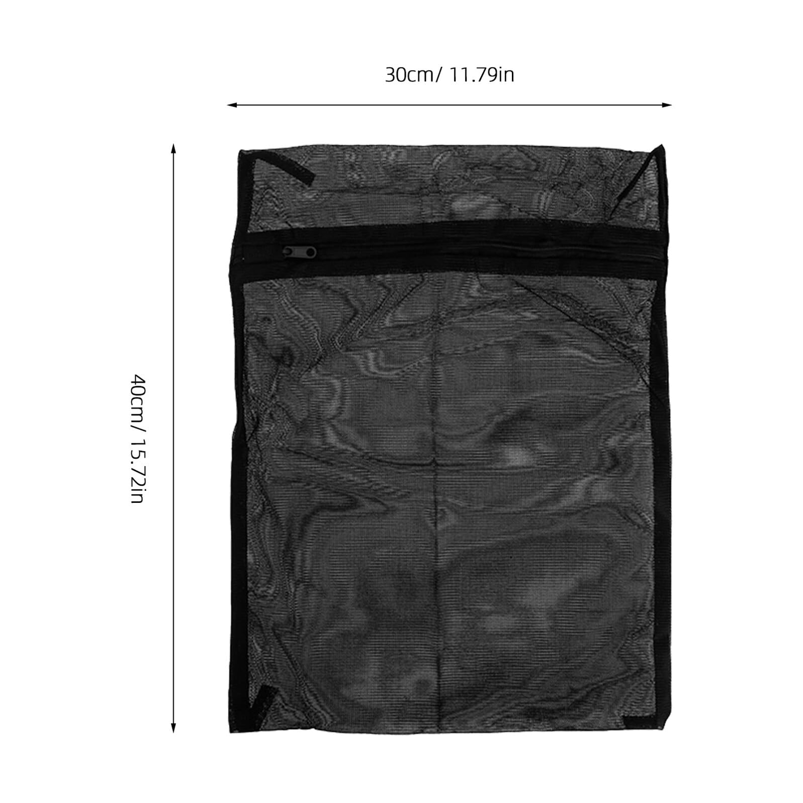 BESPORTBLE 8 Sacchetti per Bucato in Rete Nera 30X40 CM Borsa per Lavaggio Delicati in Poliestere Traspirante Zip Organizer per Indumenti Intimi e Calzini Protezione Anti-Groviglio per