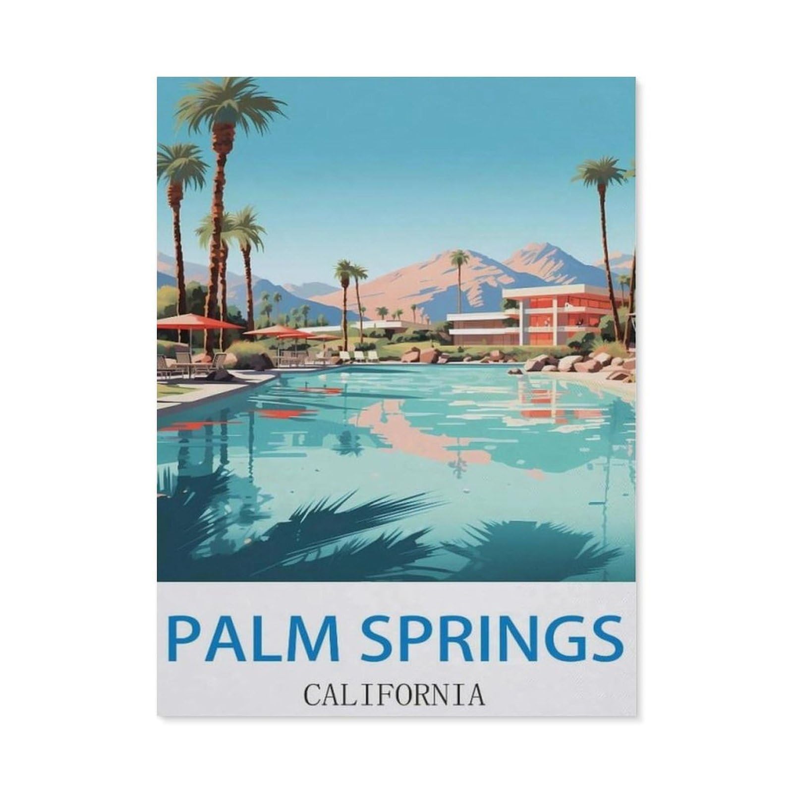 Vintage Art Metal Signs Funny Sign，Palm Springs California