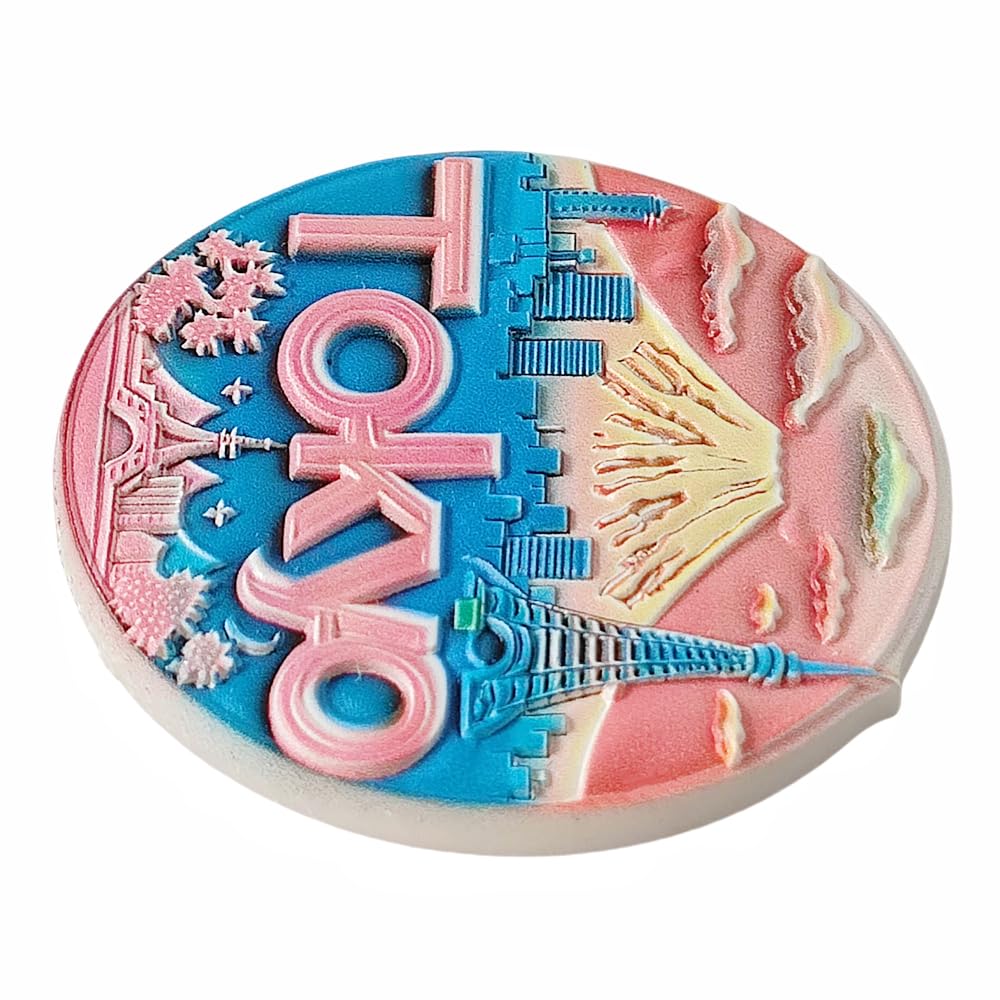 Calamita Frigorifero 3D Kyoto Giappone - Souvenir Da Viaggio Artigianale Con Autobus, Decorazione Casa/Cucina (4,2x8 Cm)