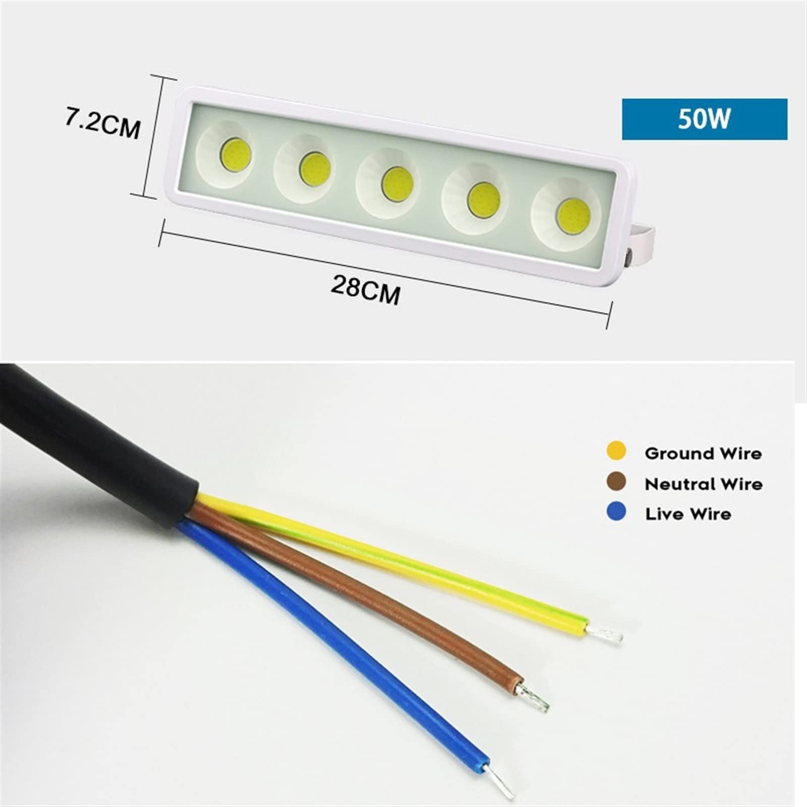 lampy solarne do użytku na zewnątrz, Reflektory Zewnętrzne projektory reflektorów Konstrukcja zewnętrzna Obudowa Brama garażowa Lampa świetlna(White Cold White B)