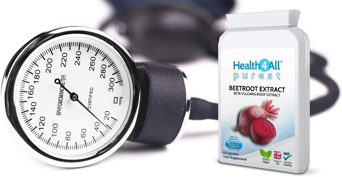 Health4All Beetroot Extract 4500mg per Capsule 60 Capsules (not Tablets) Purest: no additives Vegan Beta Vulgaris Supplement standardised to nitrates Contents - Image 4