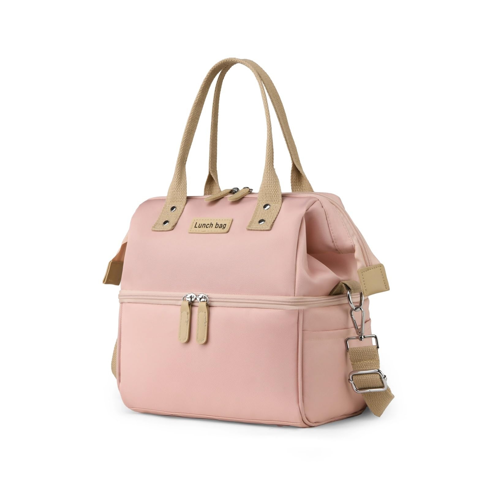 ZUC Multifunzionale doppio strato Tote Cooler Lunch Bag impermeabile grande capacità viaggio picnic Lunch box con tracolla (R)