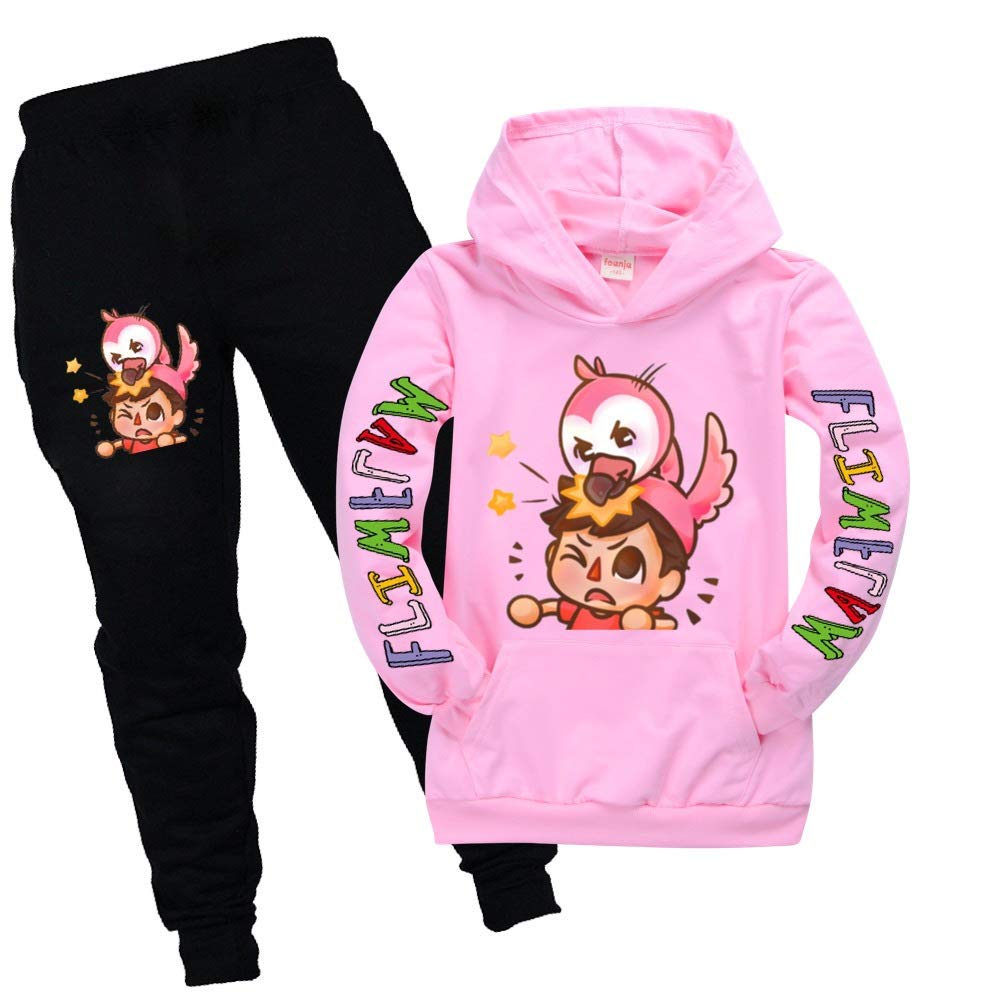 Flamingo Flim Flam Hoodie And Pants Set For Boys Girls