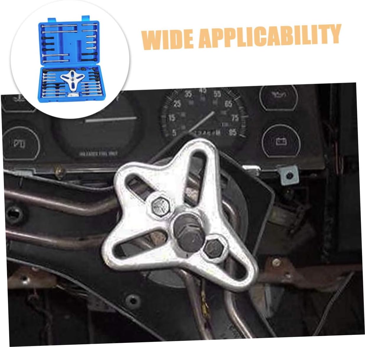 46pcs Automotive Puller Kit Multifunctional Crankshaft Pulley Removal Tool for Easy Disassembly of Various Models Durable Construction Wide Compatibility