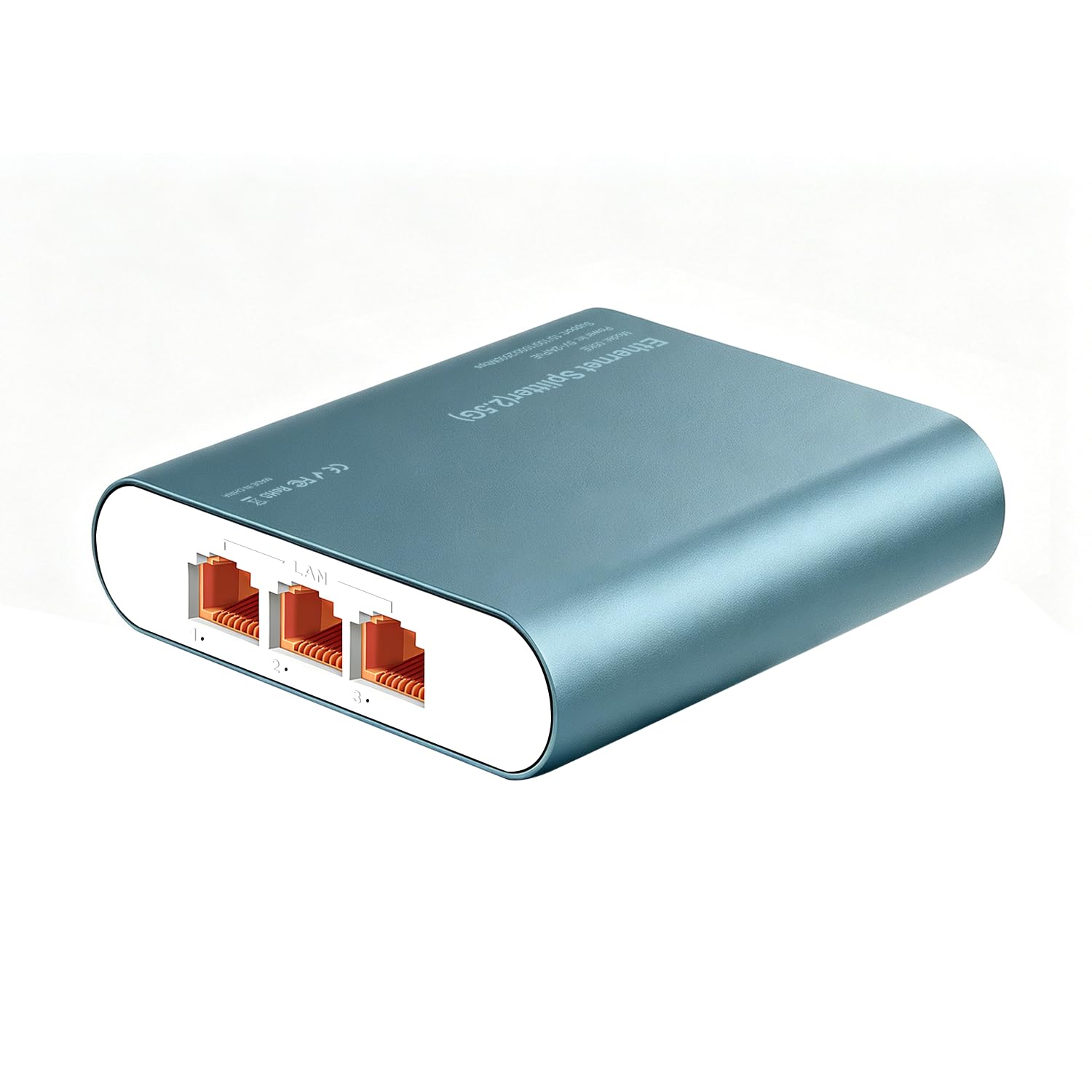 Switch Ethernet da 2,5 GB con ingresso POE, splitter di rete da 1 a 3 2500 Mbps con cavo di alimentazione di tipo C, adattatore Internet RJ45 ad alta velocità per cavo Cat 5/5e/6/7/8, custodia in