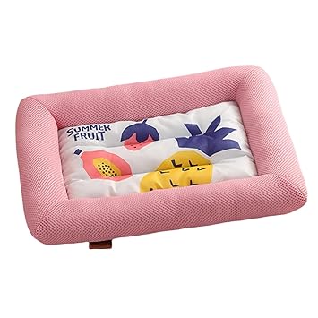 Meri SHOPP Dog Mat Pets Self Cooling Mattress Pad Sleeping Cushion Pink 45x37CM 5kg