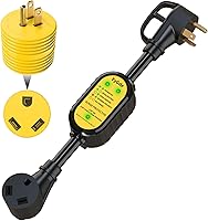 Vista 9 de EyGde Adaptador de 50 amperios a 15 amperios 110 RV – Adaptador de corriente patentado 4200J con protector de sobretensiones – Analizador