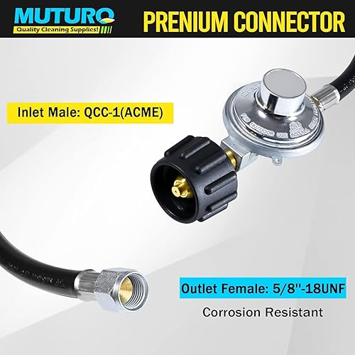 Miniatura 3 de Regulador de propano universal QCC1 de 3 pies, manguera de repuesto para la mayoría de parrillas de gas LP, calentadores, estufas de campamento y más