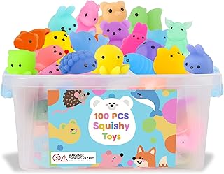 100 Pcs Party Favors & Squishy Toys Bulk for Kids 4-12, Fidget Toys Sensory