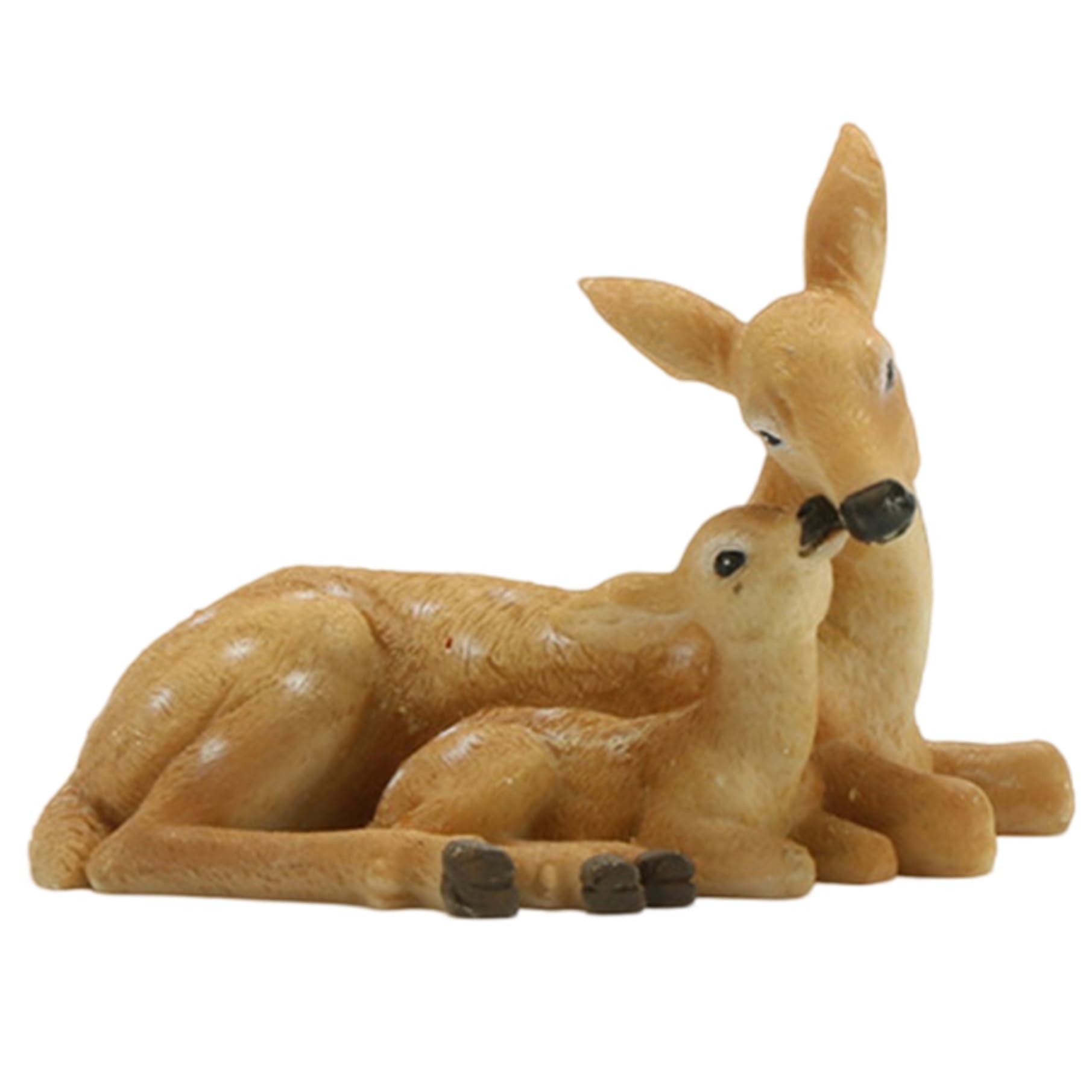 Uanqfegy Resin Deer Figurine -Elegant Deer Statue for Garden Decor, Perfect Toy and Home Decor 3.54x2.76x2.36in