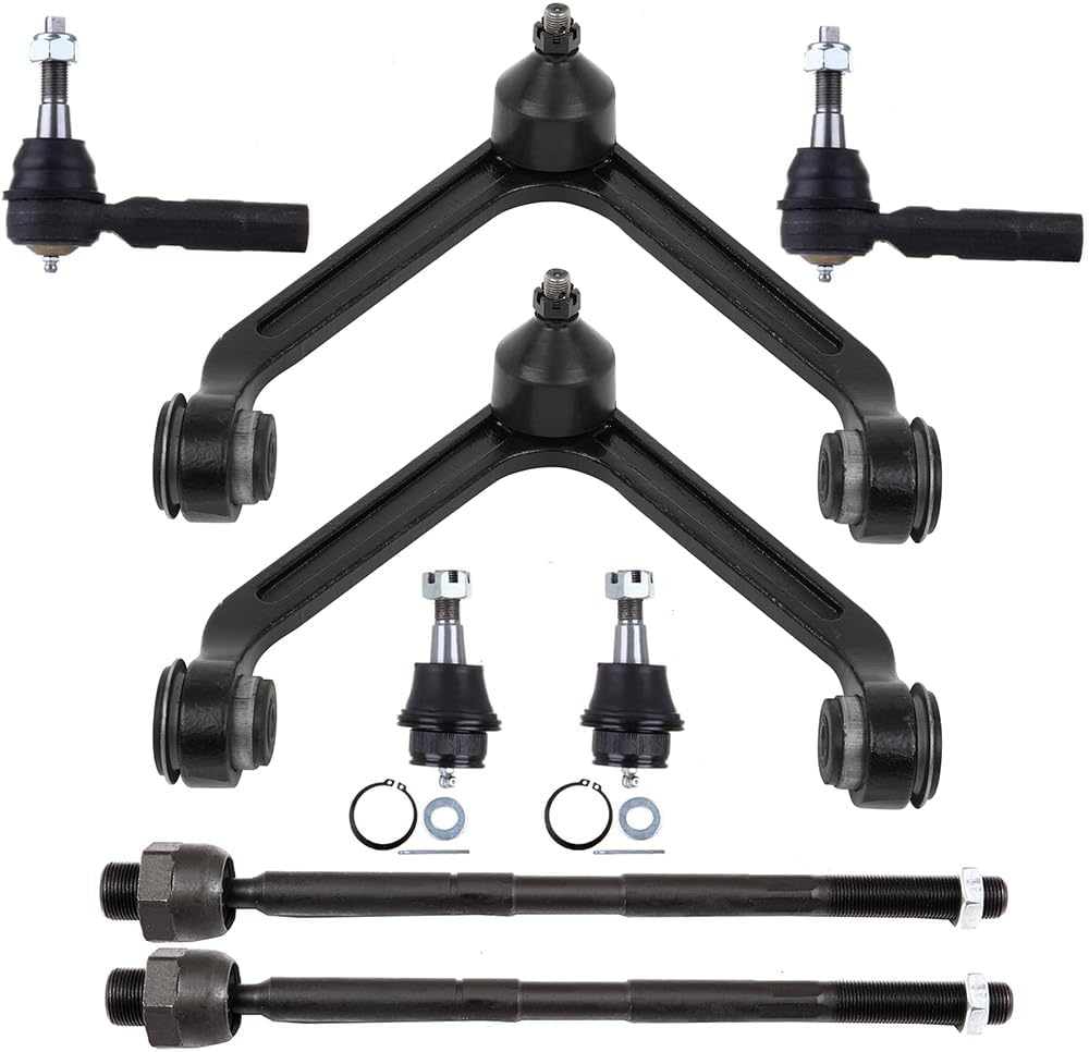 SCITOO 8pcs Front Suspension Kit Upper Control Arm with Ball Joint fit 2002-2005 for Dodge Ram 1500 Lower Ball Joint Inner Outer Tie Rod End