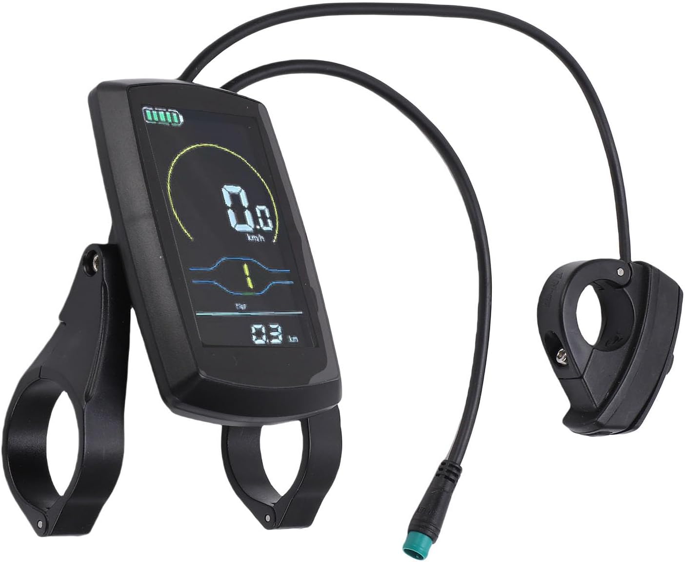 Gugxiom Electric Bike LCD Display Meter, Multifunction Speedometer Od0meter with Battery Level & Assist Mode for E Bike Handlebar Replacement