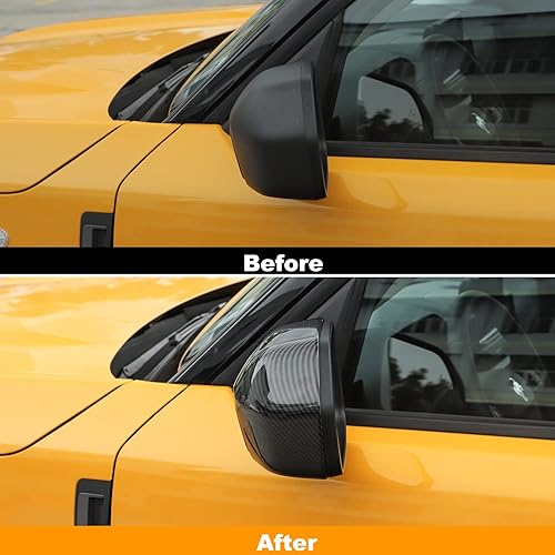 Miniatura 3 de Cubierta de espejo lateral para Ford Bronco Sports 2021-2024+ cubierta de espejo retrovisor (fibra de carbono)