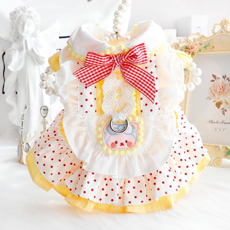 AZA Dog Princess Dress for Small Dogs - Cute Yellow Costume