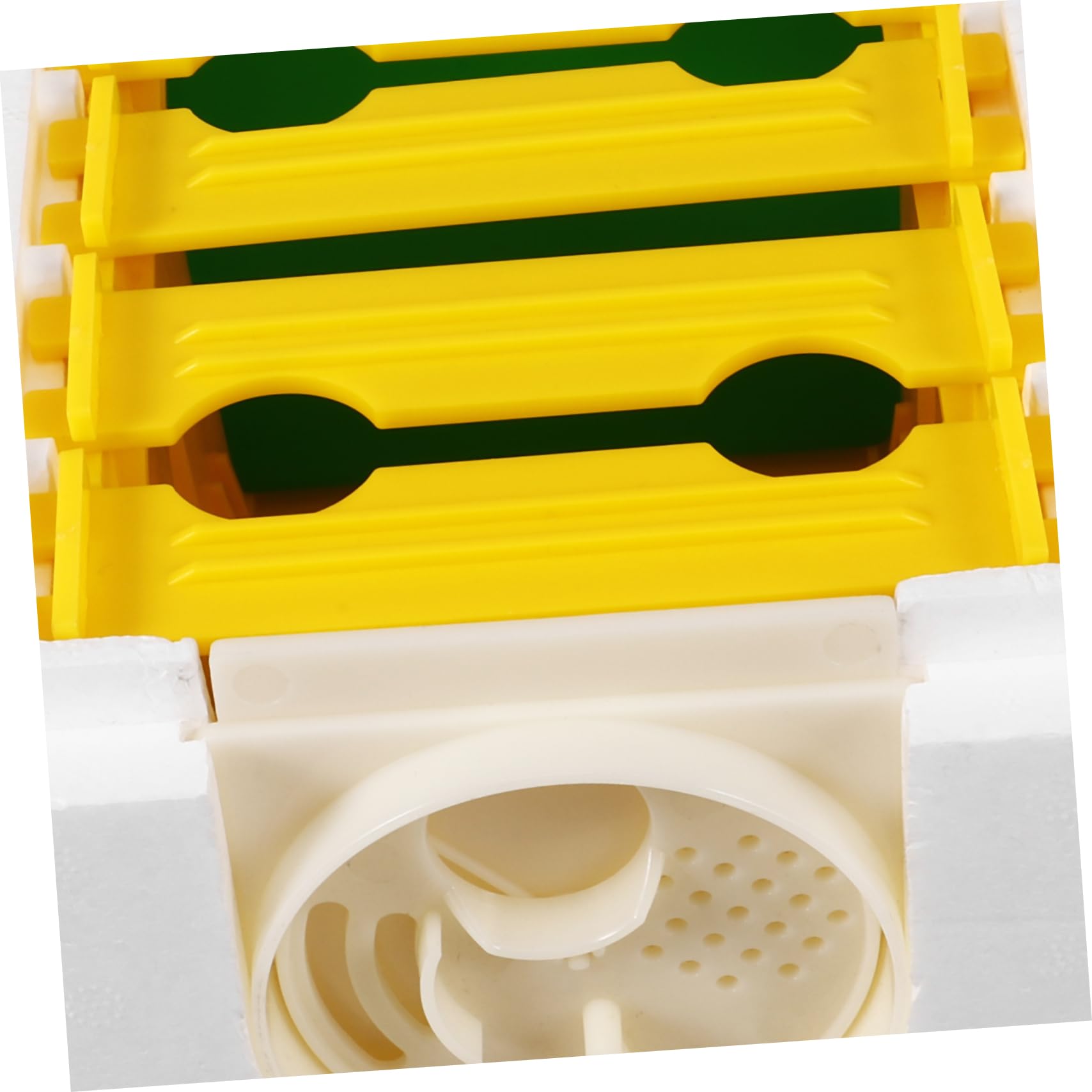 SUPVOX Scatola Per Api 4 Telai in Plastica Bianca Per Apicoltura, Kit Completo Di Alimentazione e Accoppiamento Per Alveari Da Giardino e Balcone, Attrezzatura Stabile Per Apicoltori Principianti