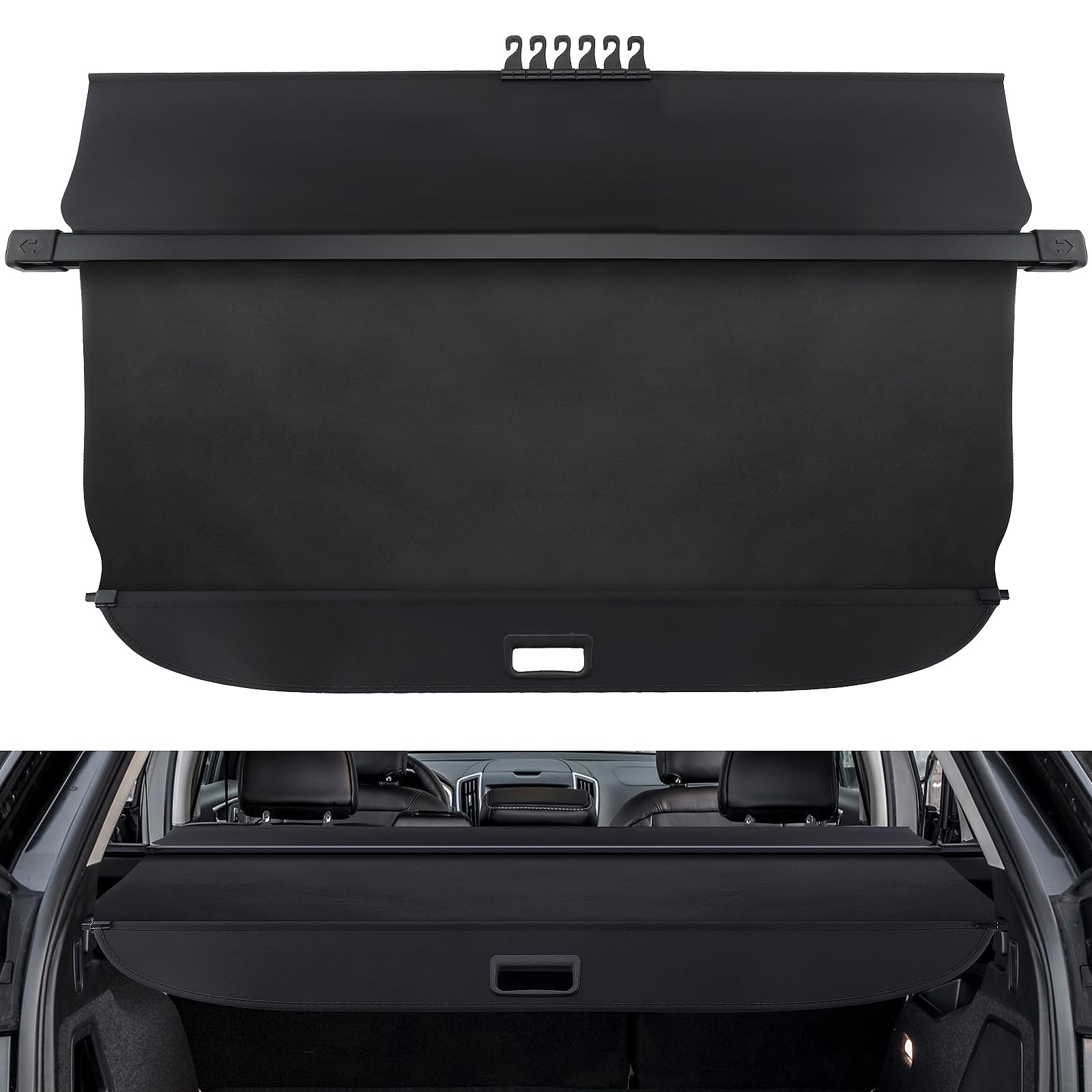 MotorFansClub Retractable Cargo Shade Cover Fit for Ford Edge 2015 2016 2017 2018 2019 2020 2021 2022 Rear Trunk Shade Shield Luggage Cover