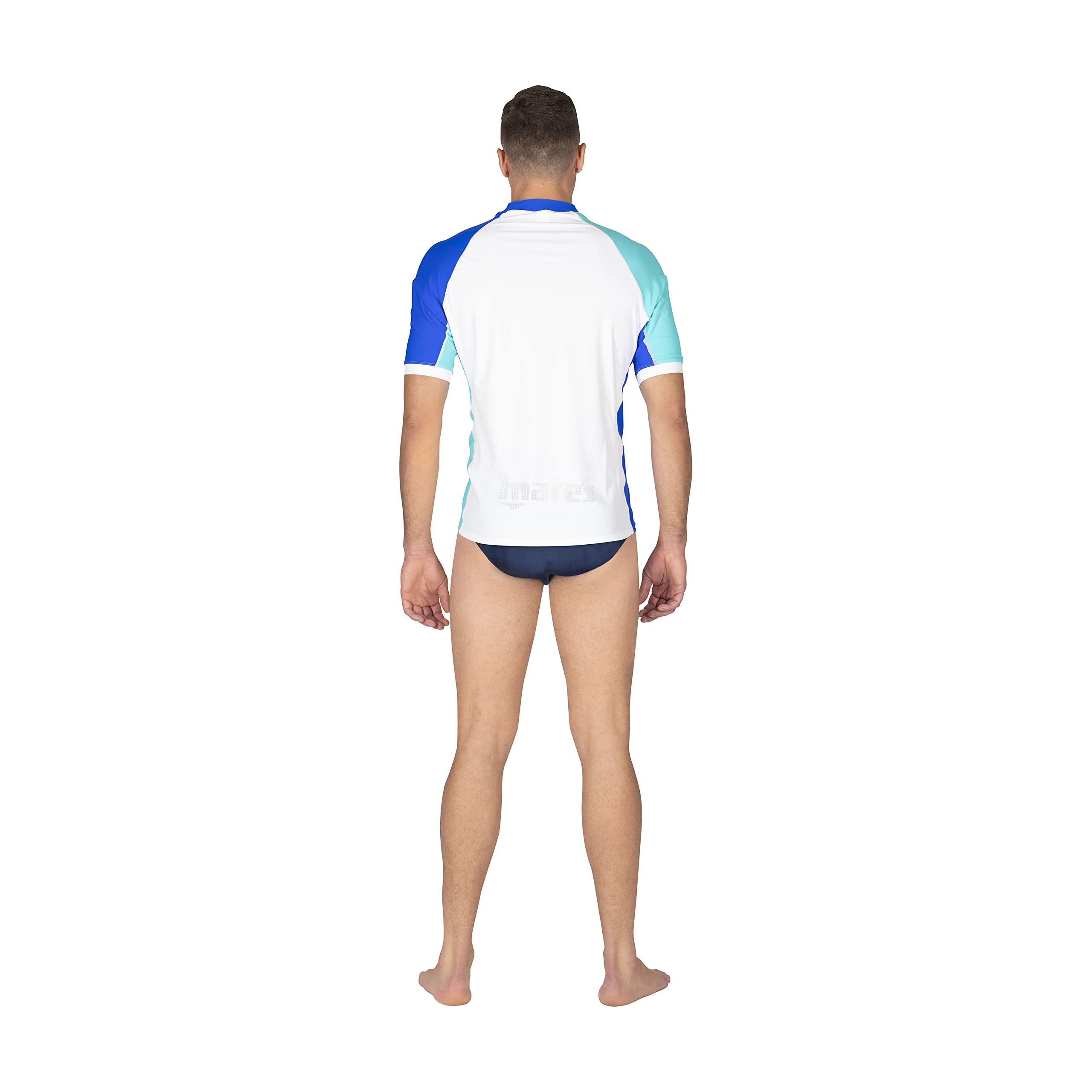 Mares Rashguard Seaside Shield Man, Siatka ochronna z krótkim rękawem - Mężczyzna, Biała, XL, Biały, XL