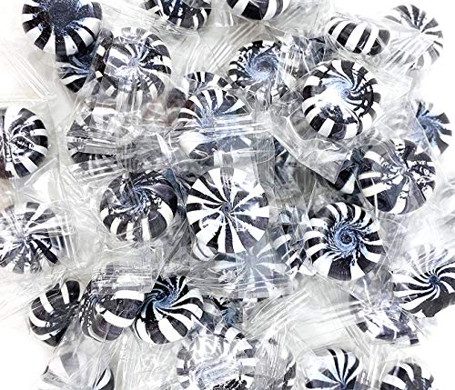 SweetGourmet Licorice Starlight Hard Candy Pinwheels | 1.5 Pounds