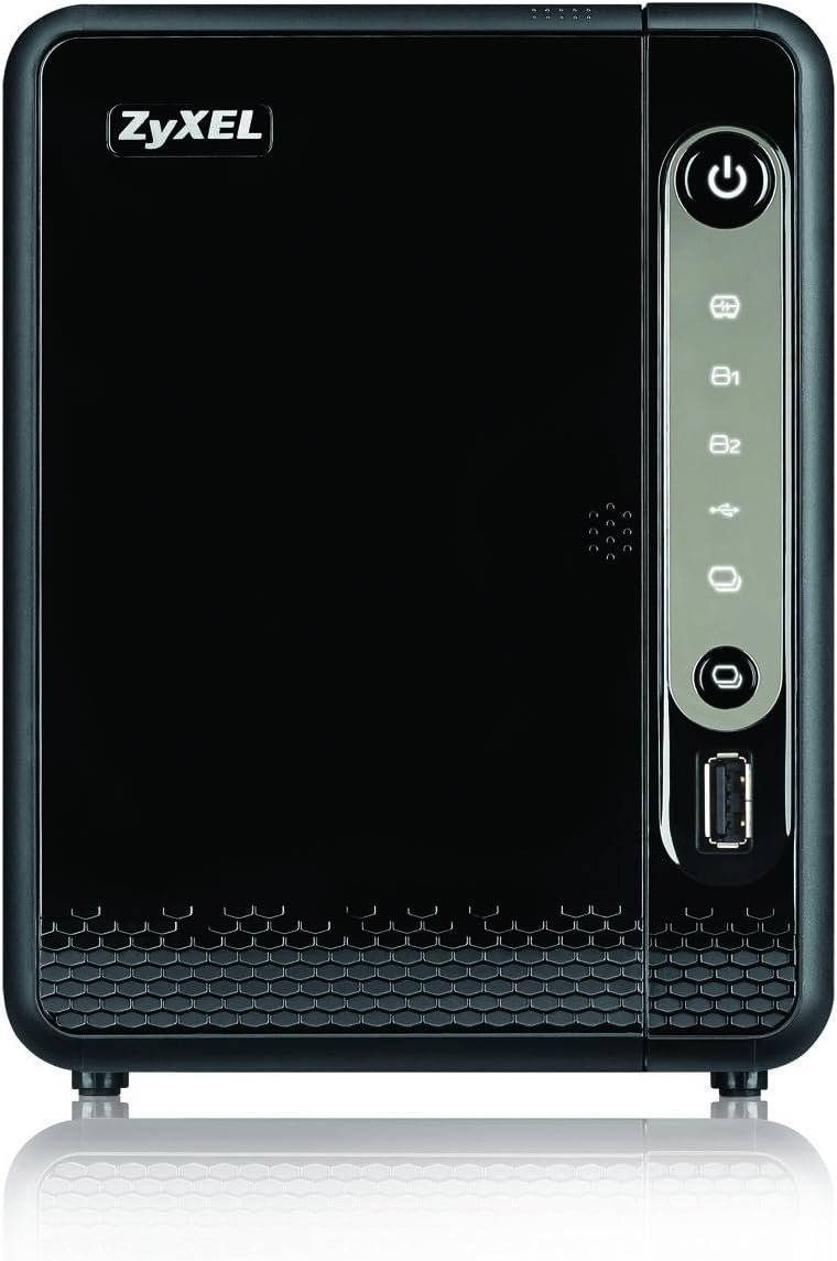 Zyxel NAS326 front view with drive bays visible