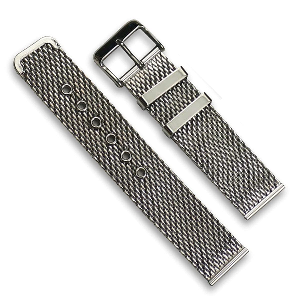 Bracelet Montre Maille Milanaise En Acier Inoxydable Vintage - Largeur 18 Mm, Boucle à Clip, Couleur Argenté