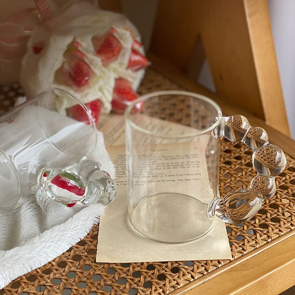 Becher Becher Wohnzimmer Glas Wasser Tasse Haushalt Transparent Milch Tasse Mit Griff Kaffeetasse Kreative Kaffeetasse