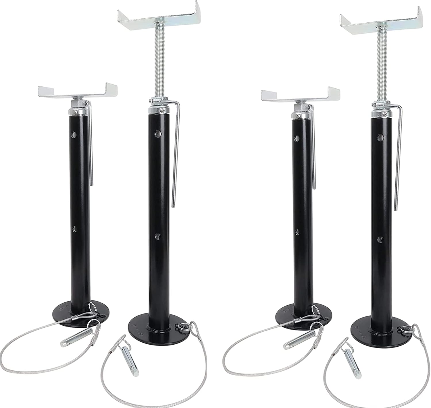 4-Pack Slide Out Support Jacks – Adjustable 19" to 47", 5000 lbs Capacity – Heavy-Duty RV Camper Stabilizer Jacks for Travel Trailers and Motorhomes