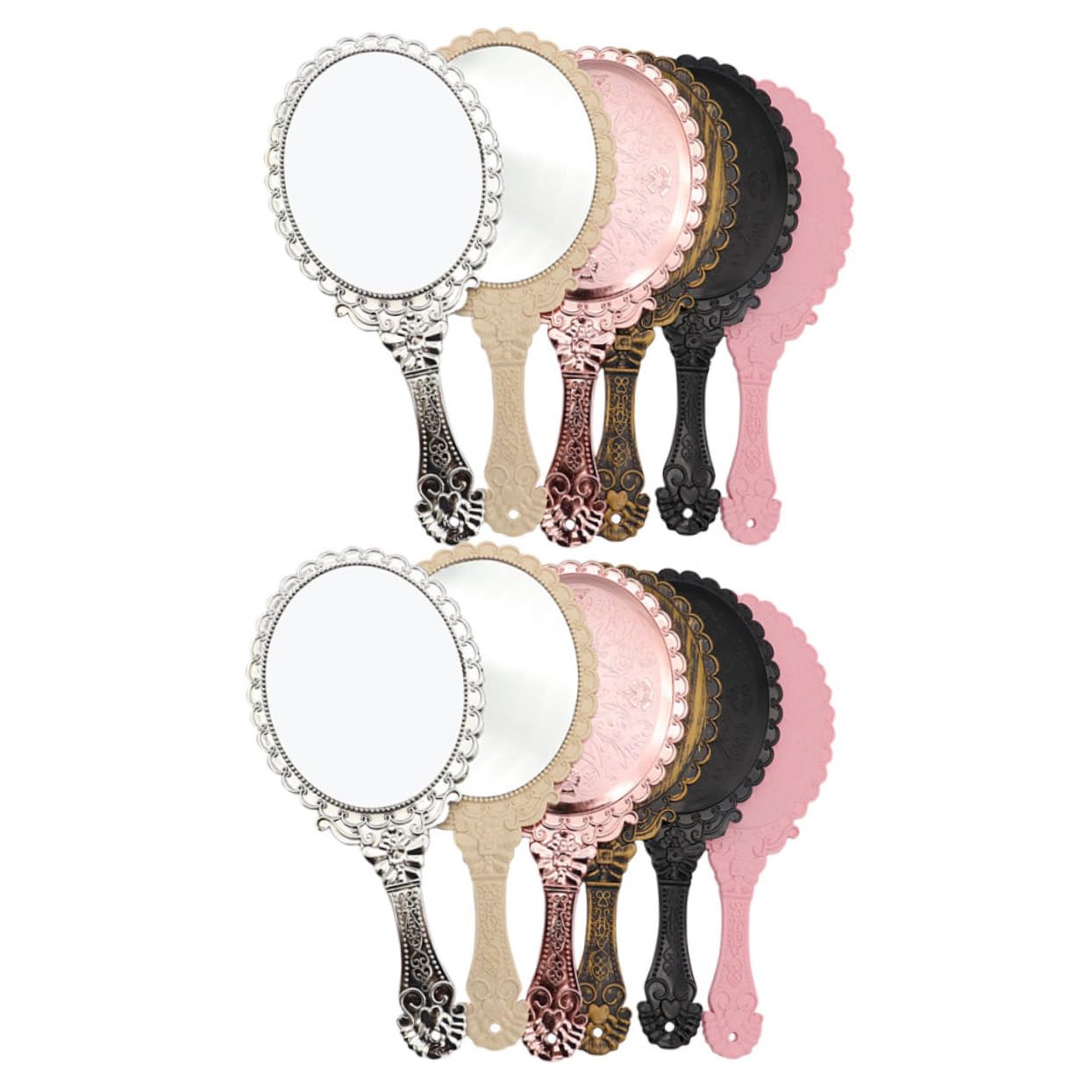 Miroir de poche portable lot rétro idéal pour cadeau trousse de beauté