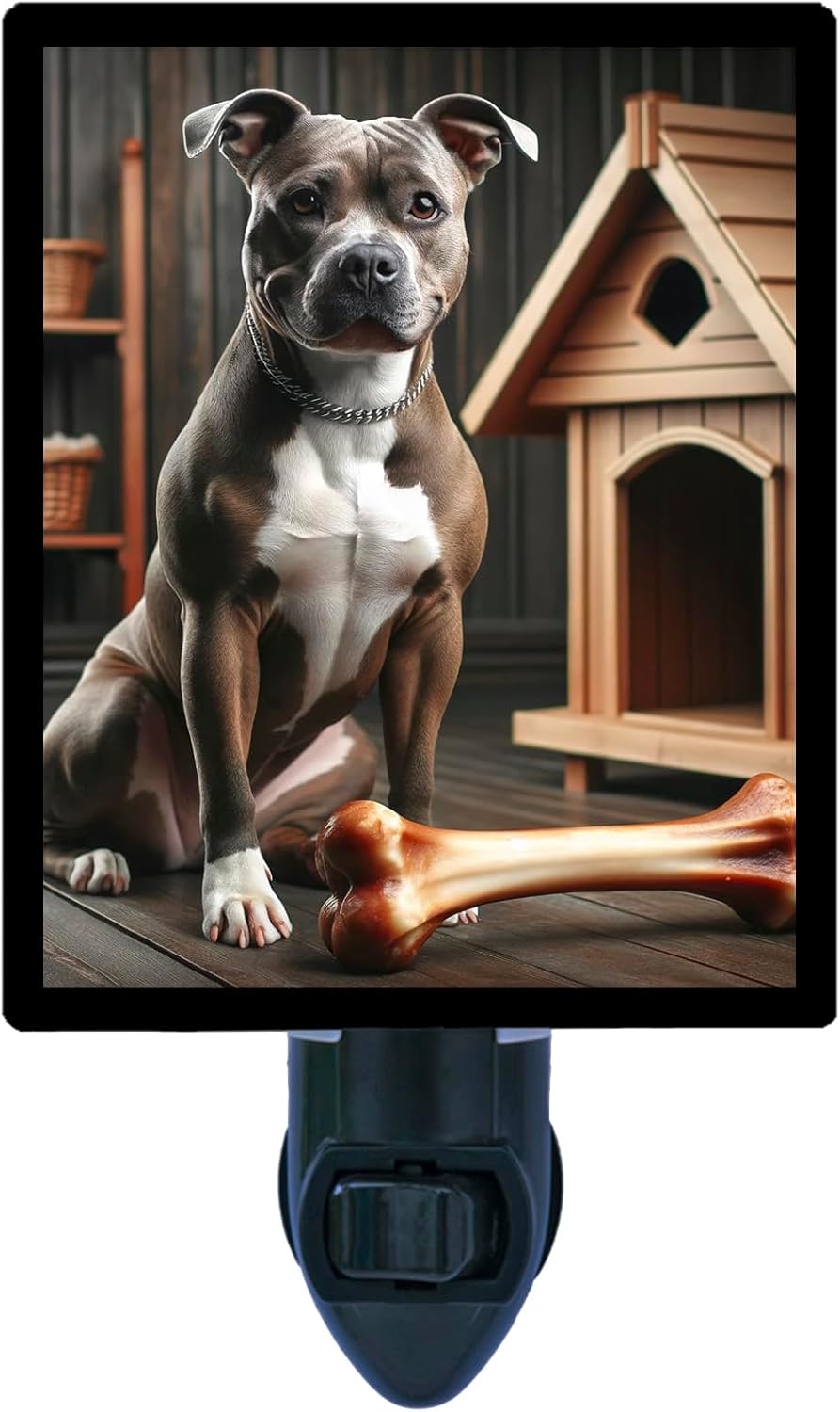 Pit Bull Decorative Photo Night Light, Dogs