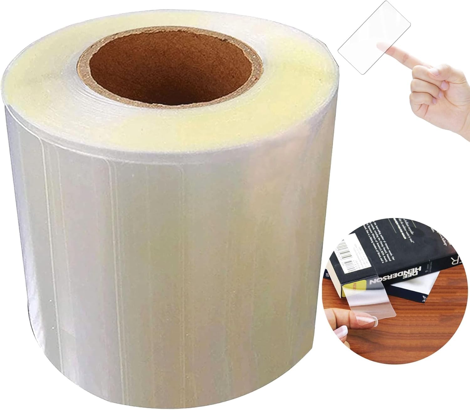 300Pcs Clear Label Protector Shields 2"x3" Vinyl Label Shields Library Book Repaire Tape Labels-Spine Labels Clear Protectors for Essential Oil Bottle Labelss Food Jars Label Barcode Protectors